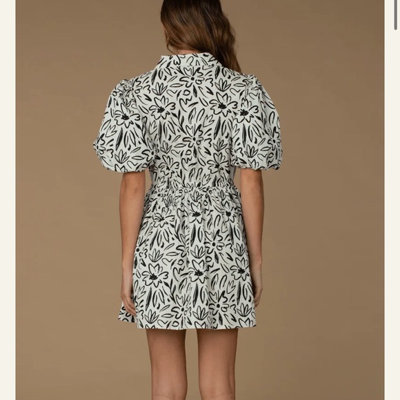 Elizabeth James Daphne Scribble Dress Puff Sleeves Pockets - Picture 2 of 15